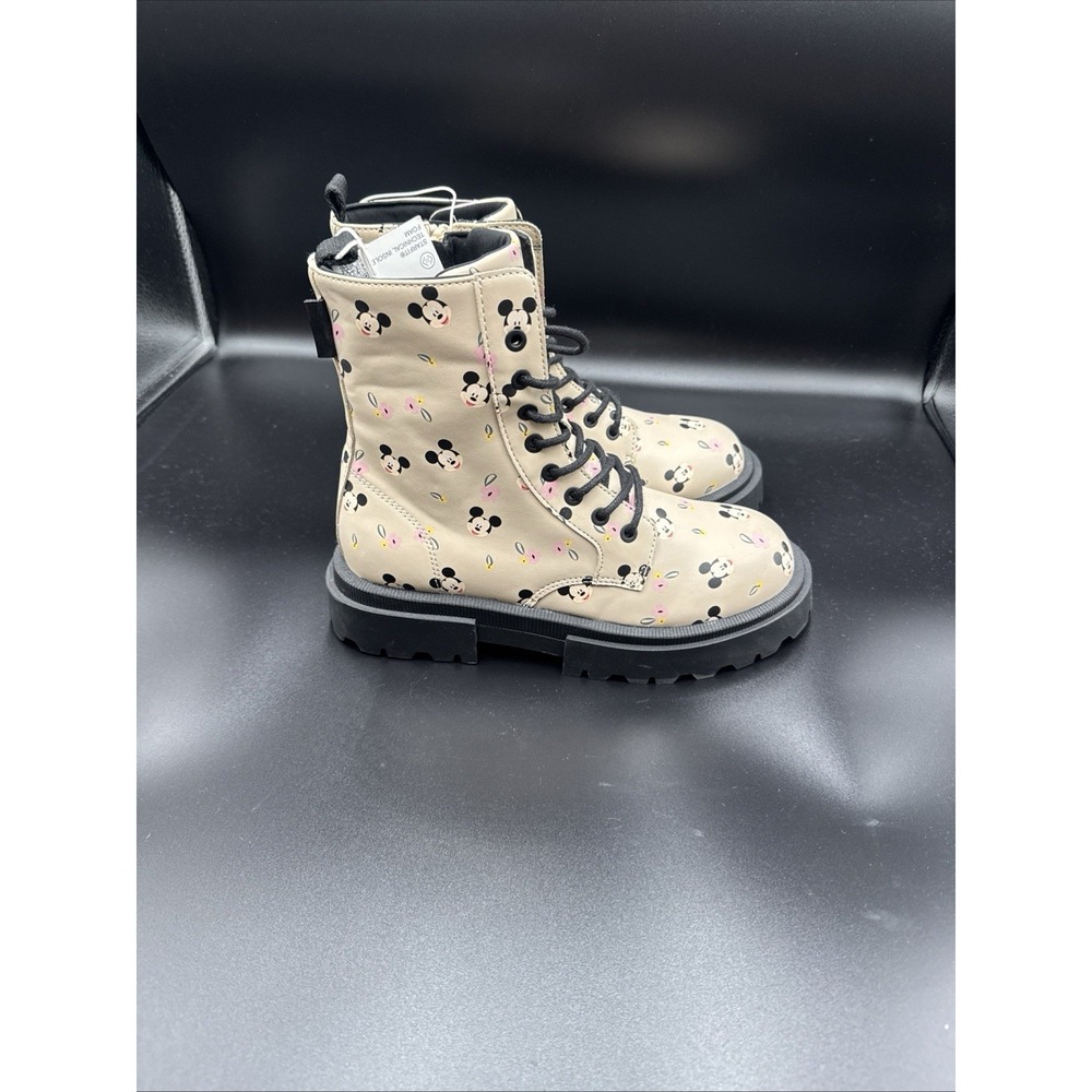 Zara Kids Mickey Mouse Lace Ankle Boots Girls Size US 3.5, EUR 35 NWT Disney - Picture 12 of 13